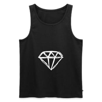 Diamond - Men's Premium Organic Tank Top - black - Front - Michal (187cm)