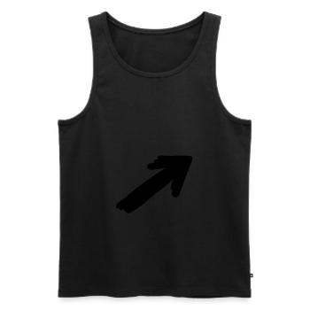 Pfeil Symbole Geschenkidee - Männer Premium Bio Tank Top - Schwarz - Vorne - Michal (187cm)