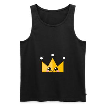 Sweet crown drawing - Men's Premium Organic Tank Top - black - Front - Michal (187cm)