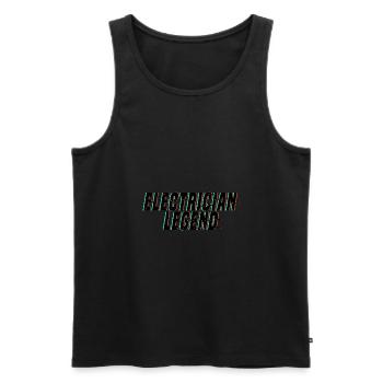Légende de l'électricien Ironique Dicton Craftsman - Débardeur bio Premium Homme - noir - Devant - Michal (187cm)