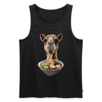 Kamel Ramen - Männer Premium Bio Tank Top - Schwarz - Vorne - AI Model Male 178 light (178cm)