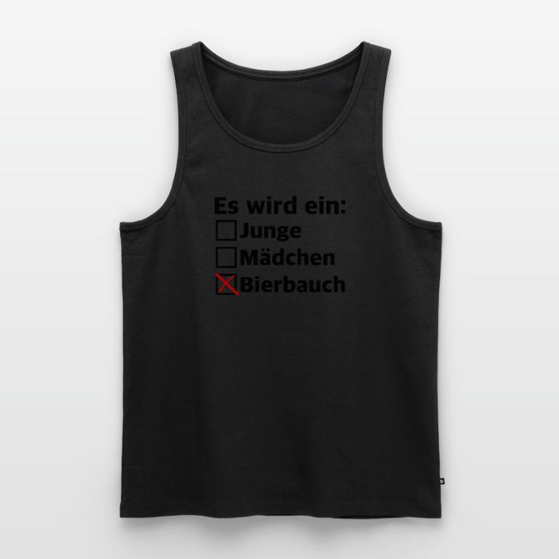 Es wird ein Bierbauch | Schwanger, Bier, Party Männer Premium Bio Tank Top