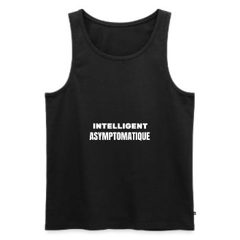 intelligent asymptomatique - Débardeur bio Premium Homme - noir - Devant - AI Model Male 178 light (178cm)