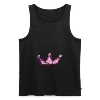 Queen Crown Cute - Men's Premium Organic Tank Top - black - Front - Michal (187cm)