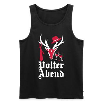163 Edel Hirsch Polterabend JGA Wein Hut Krawatte - Männer Premium Bio Tank Top - Schwarz - Vorne - Michal (187cm)
