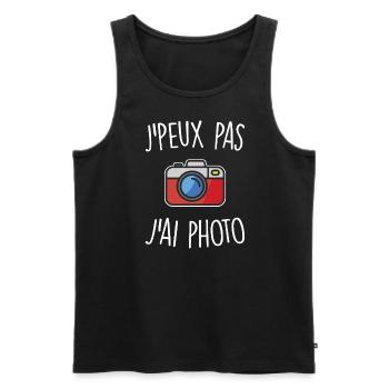 J'peux pas j'ai photo - Débardeur bio Premium Homme - noir - Devant - Michal (187cm)