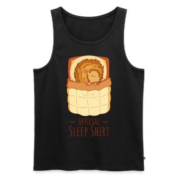 Chemise de sommeil officielle Hedgehog pour les fans de Hedgeho - Débardeur bio Premium Homme - noir - Devant - Michal (187cm)