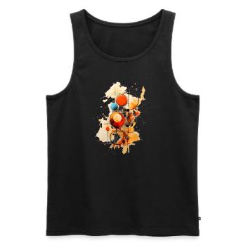 Abstract matematic Design - Men's Premium Organic Tank Top - black - Front - AI Model Male 178 light (178cm)
