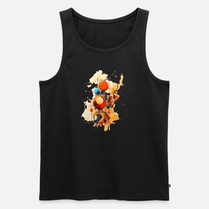 Abstract matematic Design - Männer Premium Bio Tank Top - Schwarz