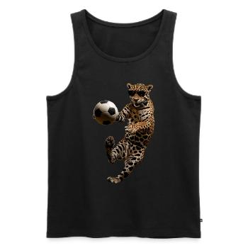 Jaguar - Débardeur bio Premium Homme - noir - Devant - Michal (187cm)