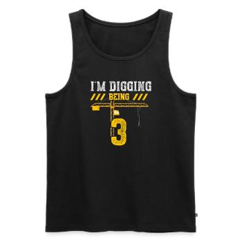 I'm Digging Being 3 - Männer Premium Bio Tank Top - Schwarz - Vorne - Michal (187cm)