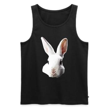 Polygon | White Rabbit - Männer Premium Bio Tank Top - Schwarz - Vorne - AI Model Male 178 light (178cm)