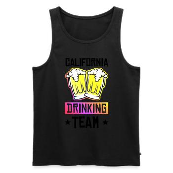 California Drinking Team - Men's Premium Organic Tank Top - black - Front - Michal (187cm)