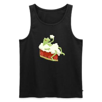 Kitchen Frog (new) - Men's Premium Organic Tank Top - black - Front - AI Model Male 178 light (178cm)