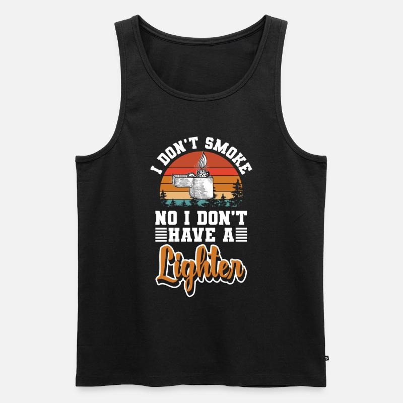 Zigarette Tabak Rauchfrei Gesundheit - Männer Premium Bio Tank Top - Schwarz