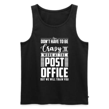 Postbote Arbeit - Männer Premium Bio Tank Top - Schwarz - Vorne - AI Model Male 178 light (178cm)