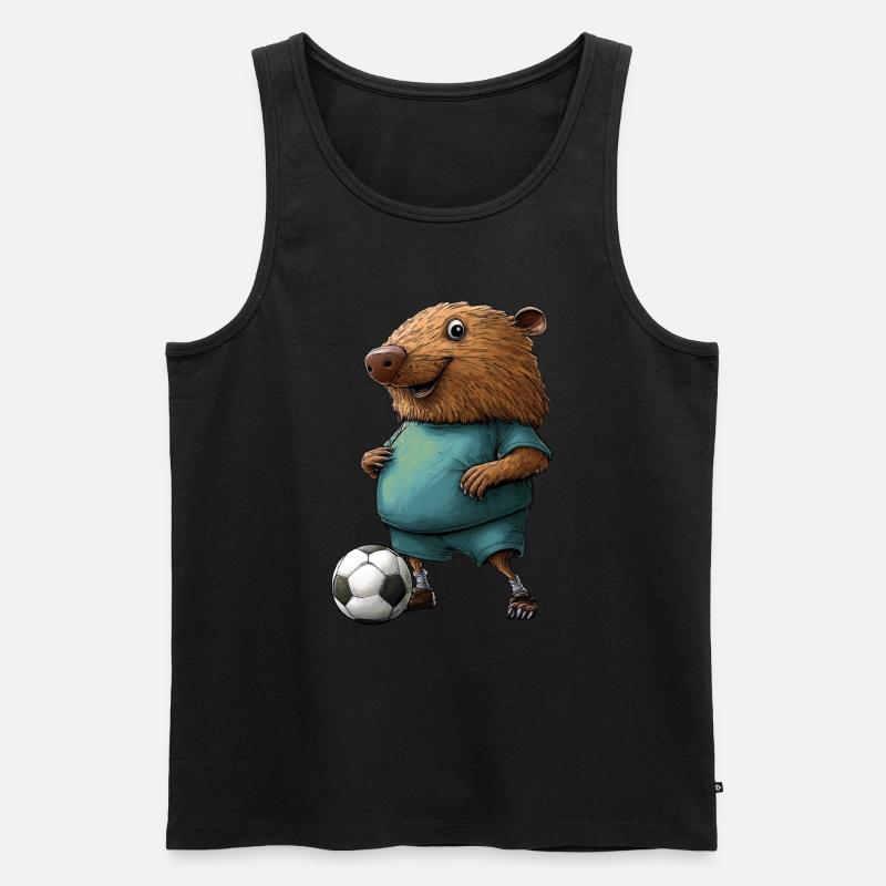 Fussball Maulwürfe - Männer Premium Bio Tank Top - Schwarz