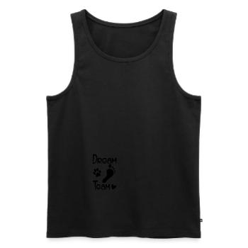Dreamteam Hundeliebe mit Herz [black] - Männer Premium Bio Tank Top - Schwarz - Vorne - Michal (187cm)