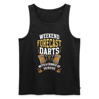 Dart Darts Sport Dartmannschaft - Männer Premium Bio Tank Top - Schwarz - Vorne - Michal (187cm)