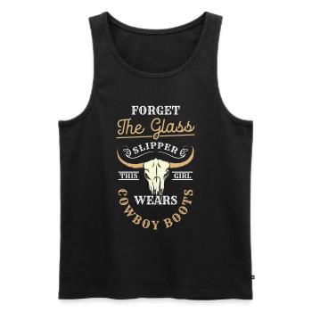 Wilder Westen Pferd Line Dance - Männer Premium Bio Tank Top - Schwarz - Vorne - AI Model Male 178 light (178cm)