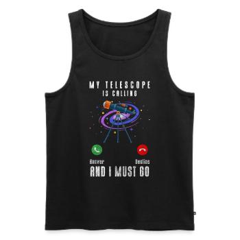 Universum Stern Weltraum Astronom - Männer Premium Bio Tank Top - Schwarz - Vorne - AI Model Male 178 light (178cm)