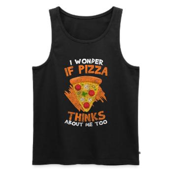 Pizza Pizzaofen Pizzabäcker Köstlich - Männer Premium Bio Tank Top - Schwarz - Vorne - Michal (187cm)