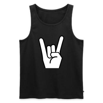 Rock hand - Men's Premium Organic Tank Top - black - Front - AI Model Male 178 light (178cm)