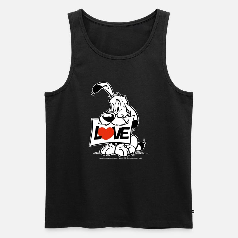 Asterix & Obelix Charakter Idefix - Männer Premium Bio Tank Top - undefined