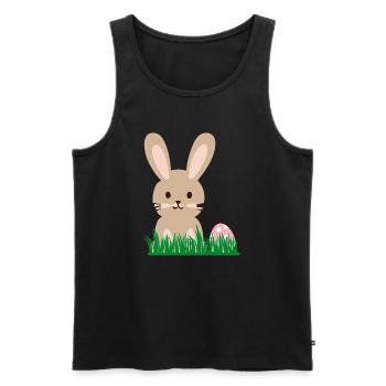 Hare - Men's Premium Organic Tank Top - black - Front - AI Model Male 178 light (178cm)