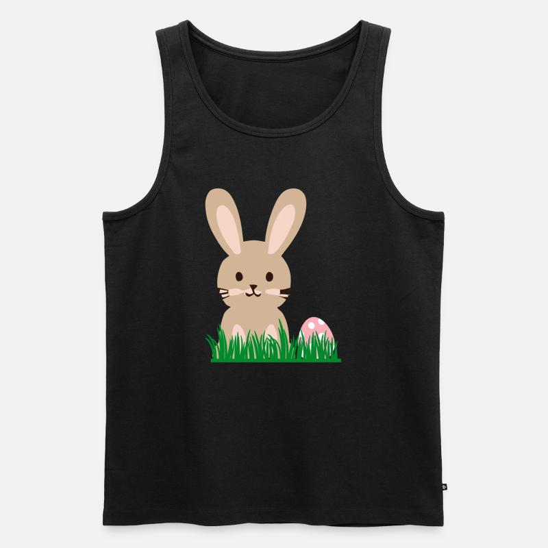 Hase - Männer Premium Bio Tank Top - Schwarz