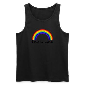 L’amour est l’amour | Gay, gay, LGBTQ - Débardeur bio Premium Homme - noir - Devant - Michal (187cm)