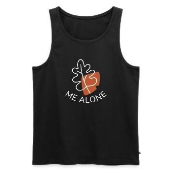 Leaf Me Alone - Männer Premium Bio Tank Top - Schwarz - Vorne - AI Model Male 178 light (178cm)