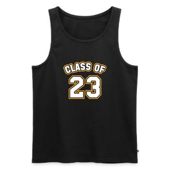 Class Of 23 - Men's Premium Organic Tank Top - black - Front - AI Model Male 178 light (178cm)