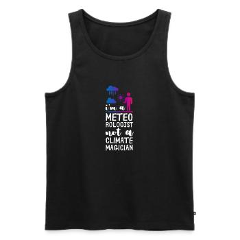 Meteorologie Wortspiel Für Meteorologe Ich Sehe - Männer Premium Bio Tank Top - Schwarz - Vorne - Michal (187cm)