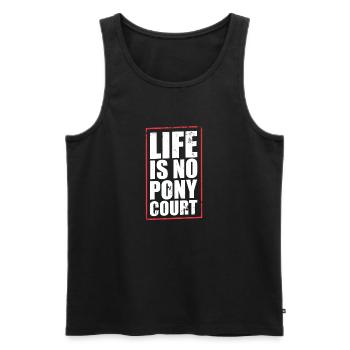 Denglisch Spruch - Männer Premium Bio Tank Top - Schwarz - Vorne - Michal (187cm)