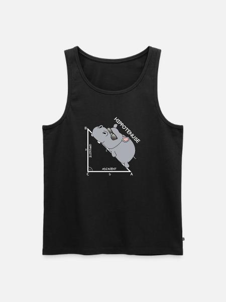 Hippotenuse | Hippopotamus, Mathematics, Hypothenuse - Men's Premium Organic Tank Top - black