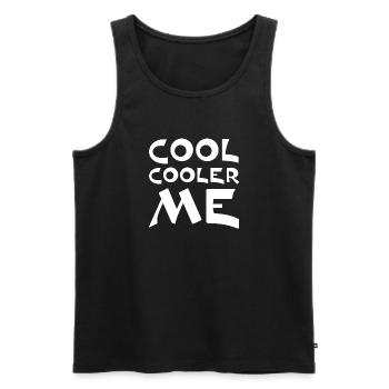 Cool Cooler Me - Männer Premium Bio Tank Top - Schwarz - Vorne - AI Model Male 178 light (178cm)