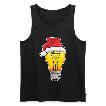 Electrician Christmas - Men's Premium Organic Tank Top - black - Front - Michal (187cm)