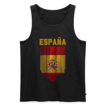 Flagge Spaniens, spanischer Stolz - Männer Premium Bio Tank Top - Schwarz - Vorne - AI Model Male 178 light (178cm)