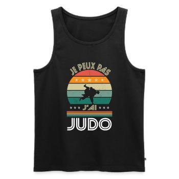 Ich kann nicht Ich habe Judo - Judoka Geschenkidee - Männer Premium Bio Tank Top - Schwarz - Vorne - AI Model Male 178 light (178cm)