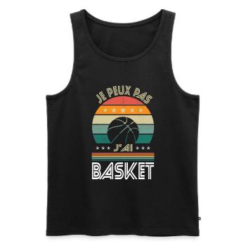 I Can't I Have Basketball - Basketball Gift Idea - Men's Premium Organic Tank Top - black - Front - Michal (187cm)
