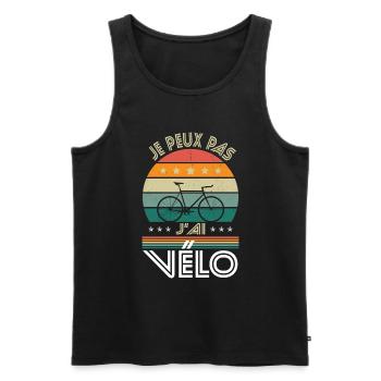 I Can't I Have Bike - Fahrrad-Geschenkidee - Männer Premium Bio Tank Top - Schwarz - Vorne - Michal (187cm)