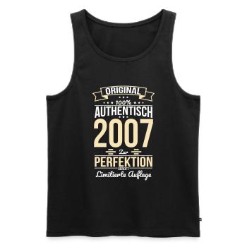 18th Birthday - Original 2007 100% Authentic - Men's Premium Organic Tank Top - black - Front - Michal (187cm)