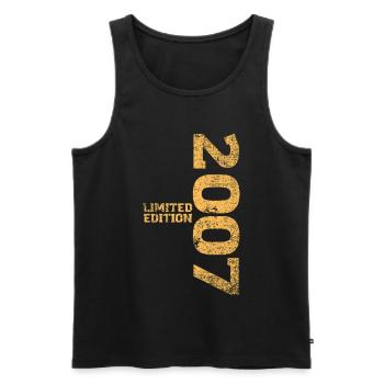 Limited Edition 2007 18th Birthday Gift - Men's Premium Organic Tank Top - black - Front - Michal (187cm)