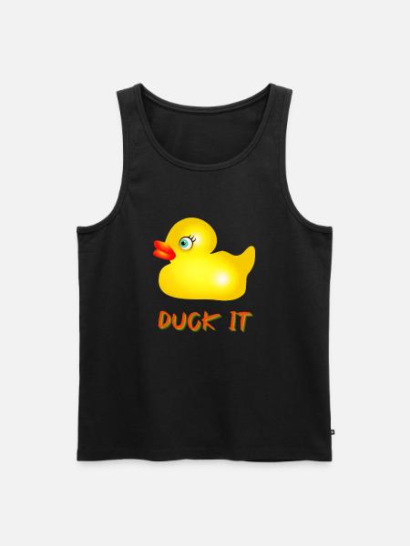 DUCK IT - Men's Premium Organic Tank Top - black