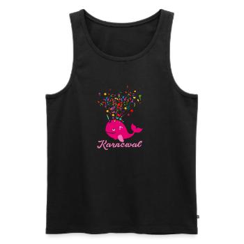 karnewal,wal,konfetti,karneval,walfisch - Männer Premium Bio Tank Top - Schwarz - Vorne - Michal (187cm)
