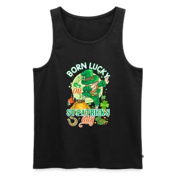 St Paddys St Patricksday Fête de la St Patrick - Débardeur bio Premium Homme - noir - Devant - Michal (187cm)