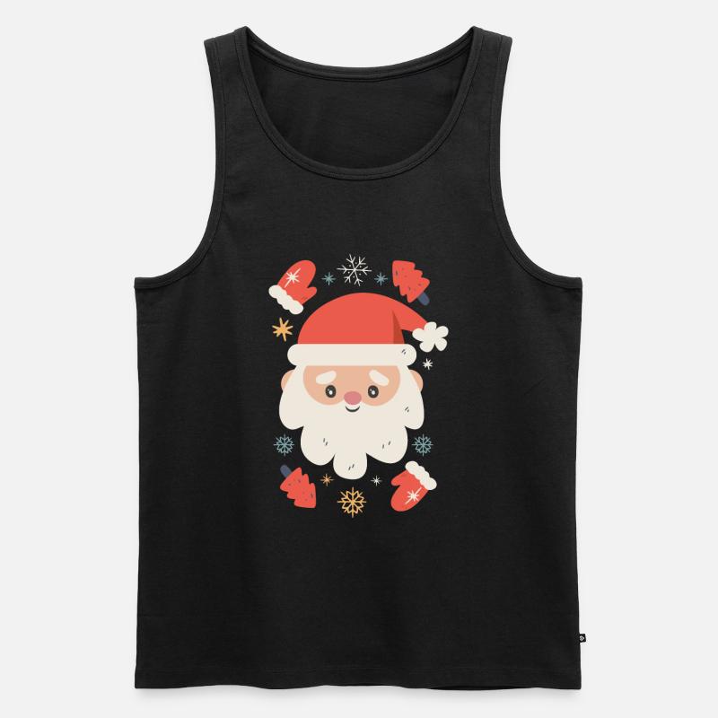 Weihnachtsmann Illustration - Männer Premium Bio Tank Top - Schwarz