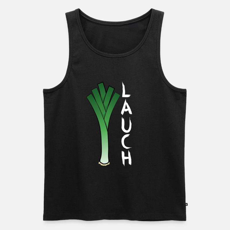 Lauch - Männer Premium Bio Tank Top - Schwarz