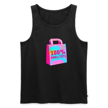 knalltüte, 100%, bunte tüte,tüte,graffiti - Männer Premium Bio Tank Top - Schwarz - Vorne - Michal (187cm)